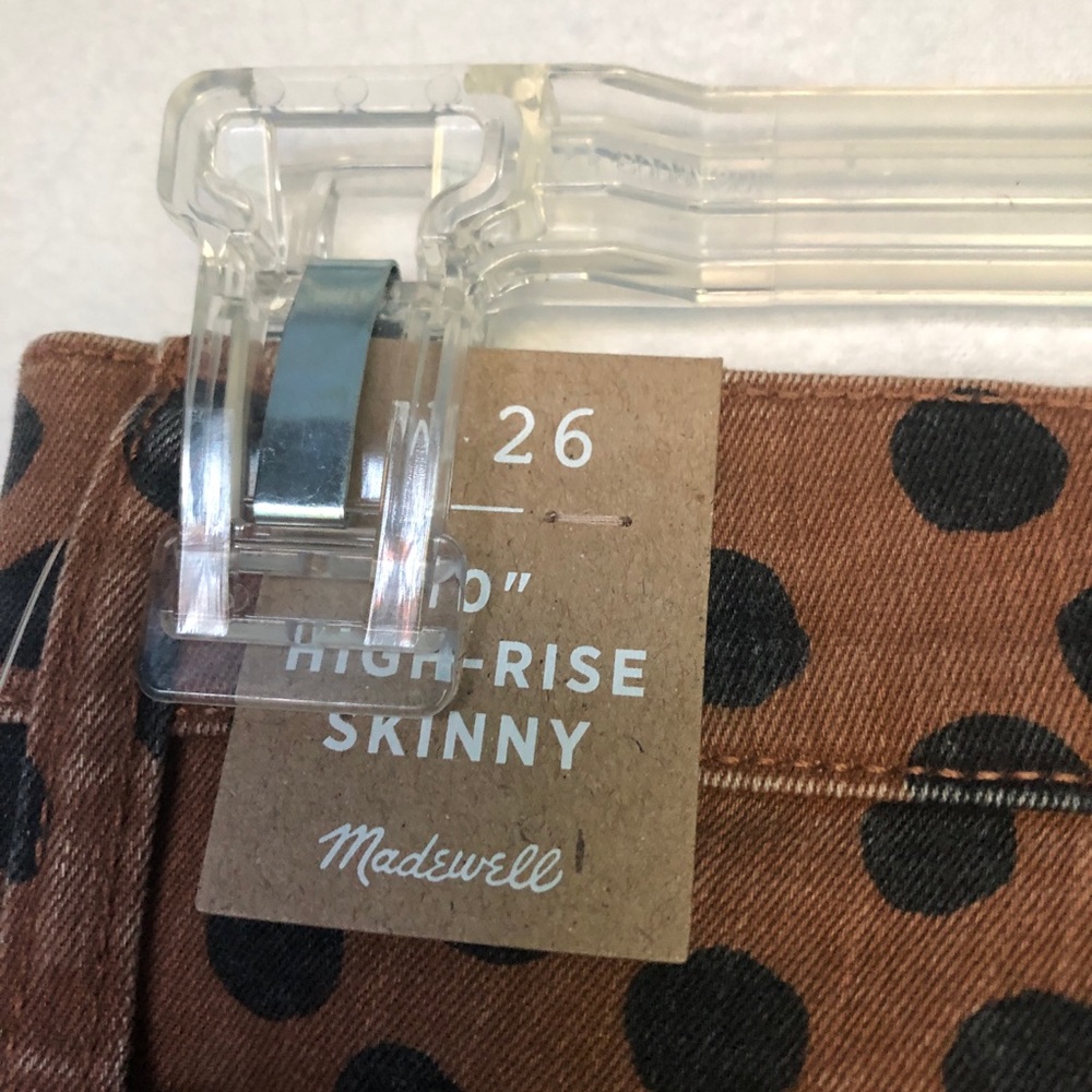 Madewell NWT High Waisted Skinny Jeans Leopard Dot - Picture 10 of 10